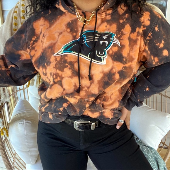 Reebok Tops - Carolina Panthers Vintage Reebok Bleached Hoodie